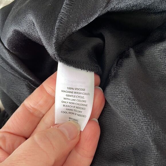 Halogen Criss Cross Black Sleeveless High Neck Jumpsuit Black Size XS - Picture 9 of 9